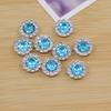Girassol Diamante redondo flor prato diamante fivela pérola arco feito à mão diy acessórios para cabelo material cor strass