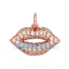 N28 Accesorios para Joyería DIY Collar con Microincrustaciones Hueso de la Fortuna Labios Rojos Ángel Flecha de Cupido Colgante Pequeño