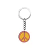 Chaveiro de Borracha Macia em PVC Amor e Paz Pingente de Bolsa Pequeno Presente Chaveiro Acessórios para Joias DIY Transfronteiriço Em Estoque