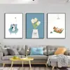 Cabeceira de parede de escada de três painéis pintura suspensa de hotel pintura decorativa para sala de estar parede de fundo de sofá ins mural para restaurante quarto