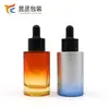 Frasco de Óleo Essencial Multicor Frasco Vazio 30ml Frasco de Amostra de Vidro Frasco com Conta-gotas de Cabeça Plástica Essência Sem Frasco Material de Embalagem Cosmética