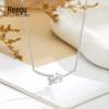 Xi Gu D0545 S925 Prata Mori Simples Sorriso Pétala Colar Luz Luxo Ins Niche Design Clavícula Cadeia