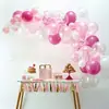 Foto 5m Corrente de Balões com Furo Único e Duplo Conjunto de Decoração para Cena de Festa de Casamento Multicor Decoração de Casamento de Feriado