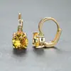 Pendientes de circonita cúbica morada de nueva ronda Cross-border Wish, modernos y versátiles, joyería al por mayor estilo europeo y americano