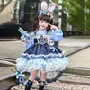 Vestido de Princesa para Niñas Lolita Invierno Polar Conejo Policía Ropa de Cosplay para Niños 5 Niñas Pequeñas Vestido Judy