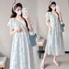 Ropa de Maternidad 2026 Verano Nuevo Vestido de Maternidad Petite con Estampado de Mariposas