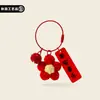 Llavero Colgante Inspirador para Mochila para Exámenes de Admisión de Secundaria y Universidad, Regalo de Temporada de Graduación, Flor Pequeña de Campana Tejida, Regalo Souvenir de Evento
