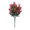 Ramo Artificial Flores de Plástico y Manojos de Hierba para Boda y Decoración Interior del Hogar, Arreglos Florales, Adornos de Plantas Verdes, Plantas Verdes Artificiales Falsas