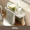 Estante de Almacenamiento para Fregadero de Cocina, Soporte Colgante para Escurrir Paños de Cocina, Organizador de Esponjas y Trapos sin Agujeros para Fregadero de Cocina del Hogar