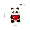 Broche del Día Nacional Tema Patriótico Insignia de Panda Accesorio para Mochila Hebilla Decoración para Estuche de Lápices de Estudiante Aleación de Esmalte Imitación Esmalte