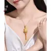 Loja de ouro com ouro de areia diamante Miaolian Fulu pingente de borla acessórios diy colar corrente de clavícula de alto senso presente