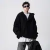 Malha com Capuz Cor Lisa High Street Masculina Outono Americano Cleanfit Malha com Capuz Malha Elegante e Bonita