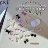 Mini Pequeno Pó de Fragrância Pérola Laço Acessórios para Nail Art Doce Celebridade da Internet Versátil Gravata Borboleta Usável Decoração de Unha Atacado