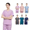 Suministro Directo de Fábrica Manga Corta Lavado de Manos Uniforme Personal Médico Bata para Lavado de Manos Quirófano de Hospital Bata para Lavado de Manos Ropa de Trabajo Elástica Productos Transfronterizos