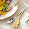 Venta al por mayor del fabricante Cuchillo para mantequilla de acero inoxidable Mango largo coreano Espátula para mermelada y mantequilla Cuchillo engrosado para decorar crema