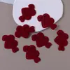 Parche de Corazón Borgoña de Felpa Grande con Flecha a Través del Corazón Dulce y Versátil Accesorios de Joyería Hechos a Mano DIY Venta al Por Mayor