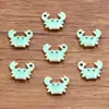 10 Colgantes de Acero Inoxidable Multicolor Dorado de Doble Cara con Goteo de Aceite para Peces, Cangrejos, Delfines, Corales, Caballitos de Mar DIY para Viajes de Commuting a la Moda
