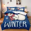 Temu Conjunto de Roupa de Cama de Três Peças de Natal Boneco de Neve de Natal Rena Decoração de Casa Conjunto de Roupa de Cama de Três Peças Pode Ser Enviado Jit