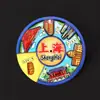 [Série de Ímãs de Geladeira Redondos] Xangai, Nanjing, Xi'An Cidades Turísticas Madeira Resina Cultural e Criativa Adesivos Magnéticos Redondos