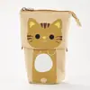 Estuche Expandible Portabolígrafos Caja de Papelería Cordón de PU Pana Vertical Retráctil Bolsa Transformadora Bolsa de Almacenamiento Colorida