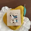 Pinzas para el pelo de animales de dibujos animados lindas estilo coreano para niñas, pinzas de pico de pato no dañinas con elegantes pinzas para el pelo de lazo de perlas