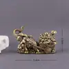 Ornamentação de Lingote de Bronze Elefante Atrai-Riqueza Tigela de Tesouro Carrinho de Elefante de Cobre Decoração de Sala de Estar de Casa Mesa de Escritório Animal de Estimação de Chá