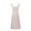Comercio Exterior Transfronterizo Amazon Aliexpress Ropa de Mujer 2025 Nuevo Vestido Retro Francés de Lunares con Cuello Cuadrado