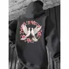 Sudadera con Capucha Exportación Transfronteriza Estampado Doble Flor Paloma Blanca Amazon Wish Una Pieza Al Por Mayor Temu