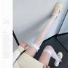 Meias 3/4 femininas meias de renda até o joelho meias brancas tubo médio finas Lolita verão jk tubo curto preto
