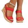 Pantuflas de Cuña para Mujer 2025 Verano Nuevo Exportación Europea y Americana Talla Grande Modernas y Cómodas Zapatos de Suela Gruesa Tacones Altos Venta al por Mayor