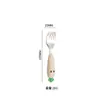 Juego de Vajilla de Acero Inoxidable 304 para Comida de Bebé, Cuchara y Tenedor Infantiles de Grado Alimenticio, Caja de Almacenamiento Portátil
