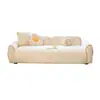 Cojín de sofá de felpa color crema invierno 2026 nuevo forma irregular cojín de asiento antideslizante resistente a los arañazos de gato funda de tela de una pieza toalla al por mayor