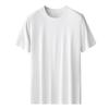Camiseta de manga corta de modal de doble cara para hombre, de primavera y verano, de color liso, con cuello redondo, para exteriores, disponible en stock.