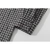 Bsapa Estilo Japonés Retro Top de Algodón Puro Camisa Larga Holgada Versátil Casual para Hombre Camisa a Cuadros Cs3105