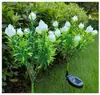 Luces de flor de gardenia, luces decorativas LED, luces de flor artificiales, decoraciones para el paisaje del patio y el jardín, luces solares para el césped, luces impermeables para exteriores