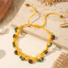 Estilo Retro Vacaciones en la Playa Verano Nuevo Tobillera Tejida Nicho de Gama Alta Versátil Pulsera de Cuentas para Mujer Joyería para el Pie