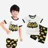 Traje de Menino Manga Curta Verão Novo Roupa Infantil Roupa de Casa Pijama Infantil Duas Peças História de Carro Thomas