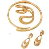 Conjunto de Brincos Pendentes Europeus e Americanos Exagerados em Forma de Gota, Gargantilha, Anel e Pulseira Conjunto de Joias Finas Elegantes de Alta Qualidade