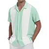 Camisas de Manga Corta para Hombre, Tops Hawaianos de Moda con Estampado 3D, Camisas Cubanas de Verano Transfronterizas de Amazon