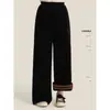 Pantalones de Invierno 2025 para Niñas Amybaby Nuevos Versátiles Casuales de Felpa Engrosados Sueltos de Pierna Ancha Pantalones Largos