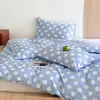 Estilo Artístico Classe A Algodão Puro Misturado Roupa de Cama Conjunto de Quatro Peças Algodão Puro Estampado Conjunto de Três Peças para Dormitório de Estudante Roupa de Cama