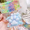 Estilo Xiaohongshu fresa arándano soufflé alto valor súper grueso celebridad de internet imitación masilla de silicona juguete de descompresión rebote