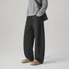 Pantalones Deportivos de Retazos Tendencia Estilo Americano Otoño 2026 para Hombre con Decoración 3D y Corte Relajado, Pantalones Casuales de Corte Curvo