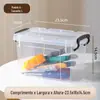Caixa de Armazenamento para Quarto para Roupas de Mudança, Caixa de Armazenamento de Plástico com Tampa, Caixa de Armazenamento e Organização Doméstica, Guarda-Roupa, Grande Capacidade, Extra Grande