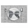 Manteles individuales tejidos de PVC ecológico para restaurante de hotel, resistentes al calor y antideslizantes, manteles de mesa sin lavado, posavasos, tejido fino, colores mixtos