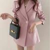 Traje pequeño de celebridad de Internet 2023 Otoño Nuevo Coreano Retro Media longitud Sexy Elegante Casual Chaqueta holgada para mujer Trendy