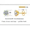 Pronta Entrega Brincos de Zircônia para Mulheres, Garra Quatro Pontos Integrada Conjunto de Brincos de Zircônia em Aço Inoxidável 316 Fornecimento de Origem