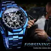 Dropshipping Reloj Mecánico Impermeable Totalmente Calado Automático Completo Para Hombre Reloj de Hombre Reloj con Correa de Acero Silencioso