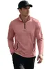 Sudadera con capucha deportiva para hombre, color liso, cuello alto, manga larga, cremallera a media altura, primavera, otoño, corte ajustado, casual, talla EU de Amazon