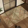 Alfombrilla de baño tejida estilo retro de tierra de diatomeas, absorbente, antideslizante, de secado rápido, adecuada para el baño, la entrada, y fácil de limpiar y mantener